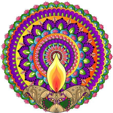 Diwali Rangoli Stickers Dipak